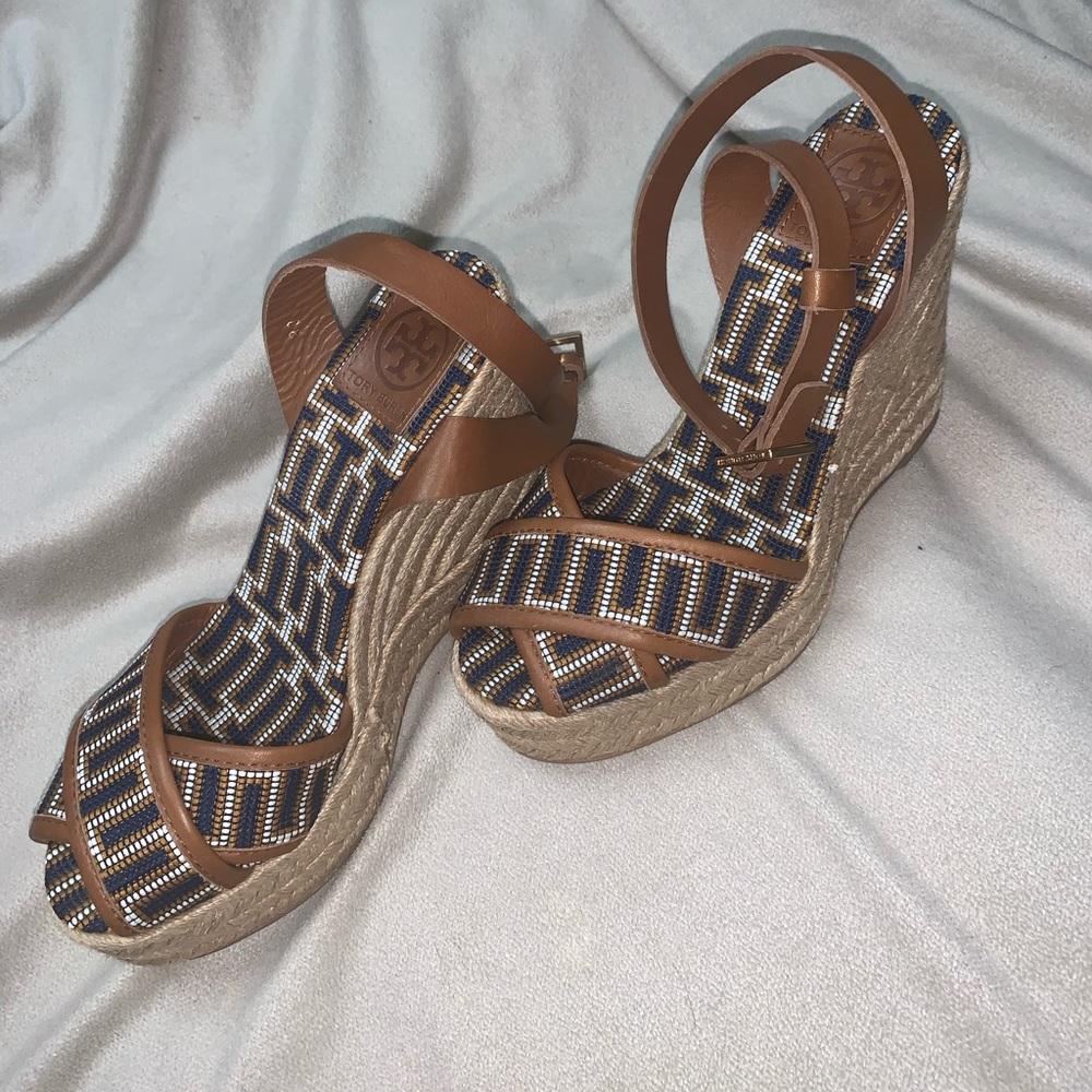 Tory Burch Criss Cross High Wedge Espadrille
